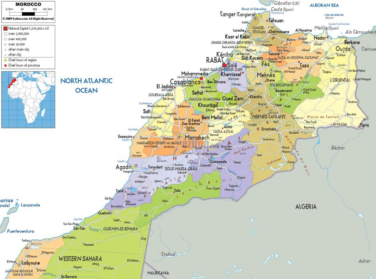 Carte de l'état du Maroc